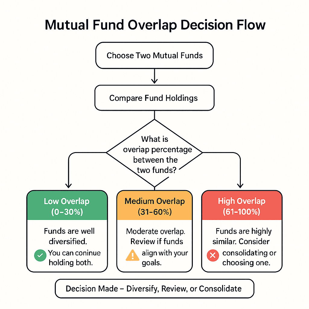 Decision flowchart for mutual fund overlap